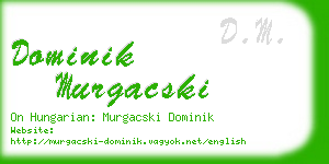 dominik murgacski business card